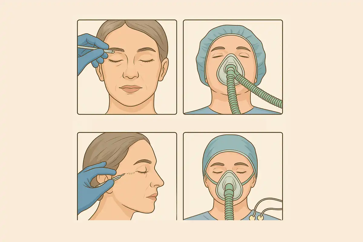 بی‌ حسی موضعی یا بیهوشی در بلفاروپلاستی؟ مقایسه ایمنی، مدت عمل و راحتی بیمار