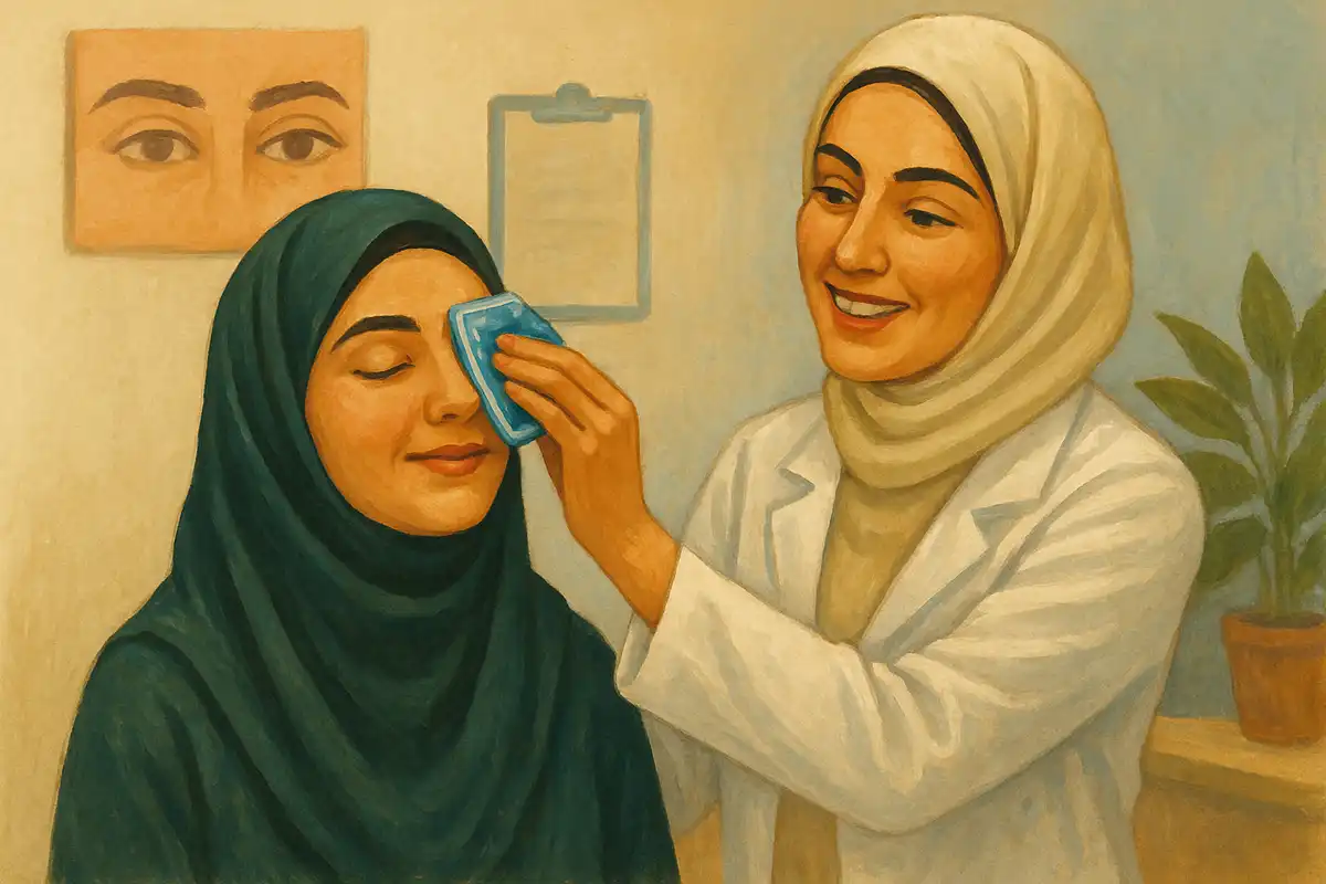 آیا استفاده از کمپرس سرد برای ورم بعد از بلفاروپلاستی کافی است؟