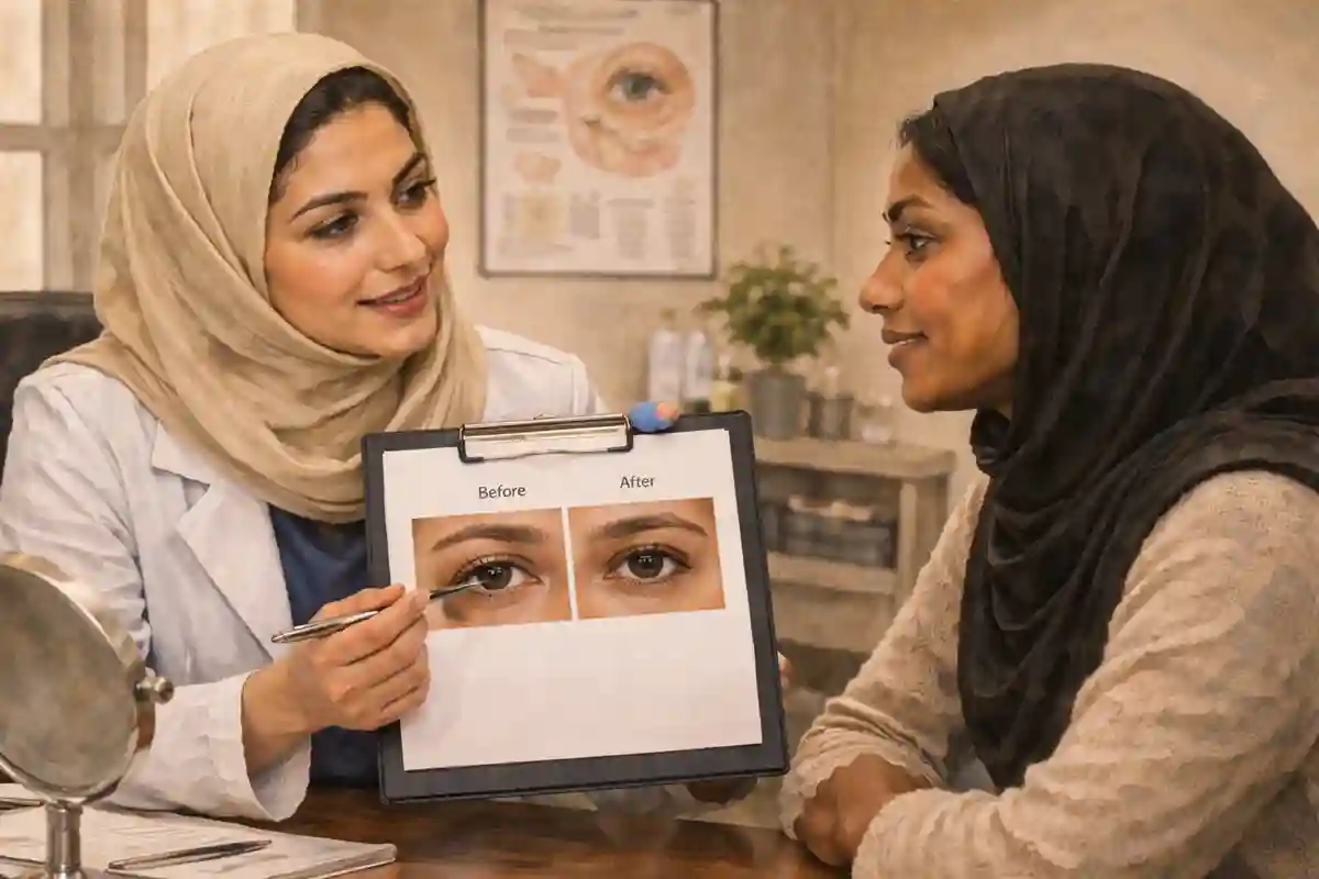 تجربه افراد دارای پوست تیره از نظر اسکار بعد از بلفاروپلاستی