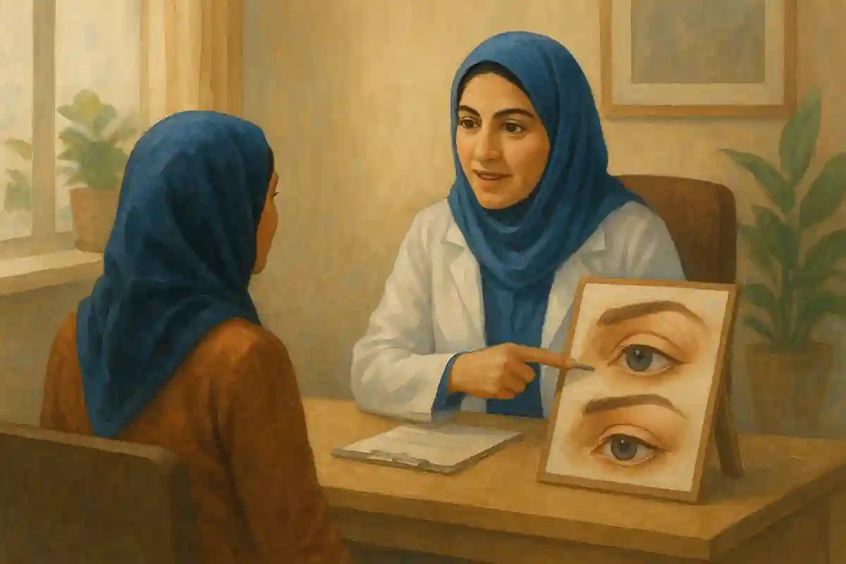 پایداری نتایج بلفاروپلاستی در افراد با پوست چرب و مختلط