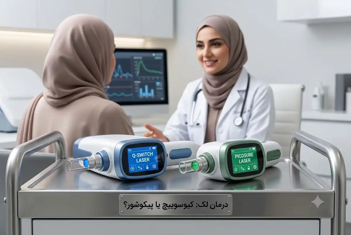 برای درمان لک، لیزر کیوسوییچ بهتر است یا پیکوشور؟