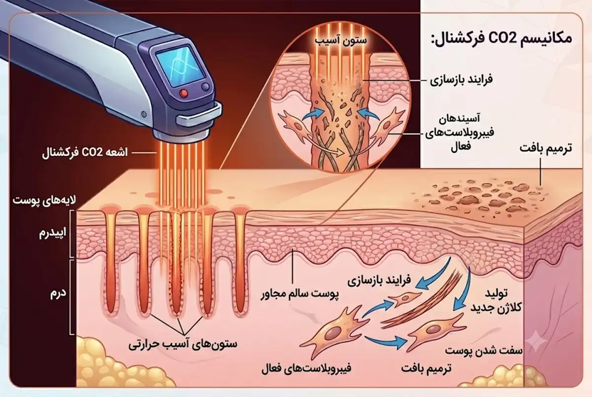 تفاوت لیزر کیوسوییچ و CO2 فرکشنال