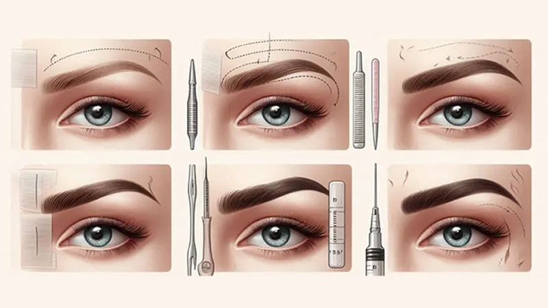 روش‌های مختلف کاشت ابرو​​​​​​​​​​​​​​
