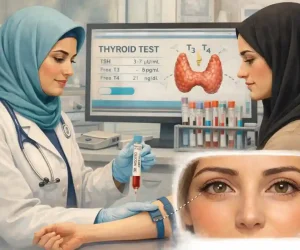 ارتباط اختلالات تیروئید با پف پلک و نتایج بلفاروپلاستی