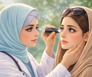 تغییر واکنش پوست اطراف چشم به نور خورشید بعد از بلفاروپلاستی