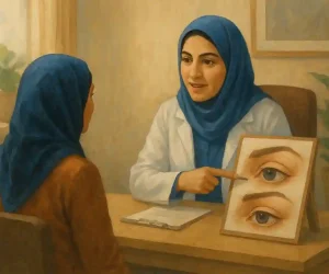 پایداری نتایج بلفاروپلاستی در افراد با پوست چرب و مختلط